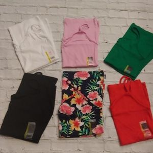 Floral colors spaghetti straps 6 pack Bundle